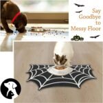 Halloween Pet Mat for Food and Water, Pet Feeding Mat for Dog Cat Bowl Absorbent Anti-Stain Non-Slip Quick Dry Easy Clean Floor Placemat, Pets Accessories Indoor (Spider Web) - Image 4