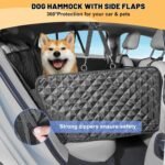 Palopalo Back Seat Extender for Dogs Truck - Hard Bottom Dog Seat Cover Back Seat Supports 300lbs, Waterproof Dog Hammock with Mesh Window, Pet Truck Accessories for F150 / RAM 1500/ Tundra - Image 7