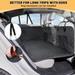 Palopalo Back Seat Extender for Dogs Truck - Hard Bottom Dog Seat Cover Back Seat Supports 300lbs, Waterproof Dog Hammock with Mesh Window, Pet Truck Accessories for F150 / RAM 1500/ Tundra - Image 9