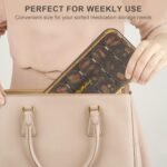 Weekly Pill Organizer/ Dispensers, 3 Times A Day, 7 Day Large Compartments Travel Pill Container/ Box, Moisture-Proof Medicine Case for Fish Oil Vitamins Pills (Transparent Black) - Image 8