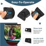 AQQA Aquarium Magnet Glass/Acrylic Cleaner,Fish Tank Cleaner Brush,Magnetic Algae Scrapers Cleaning Tools with 2 Detachable Scrapers,Floating Freshwater Saltwater (M) - Image 4