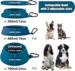 OHMO-Collapsible Dog Water Bowl Anti Tip Over No Spill from Car Movement(24oz Medium, Peacock Blue), Travel Dog Bowls, Less Splash Portable Pet Bowl for Road Trip, Cat Travel Accessories - Image 3