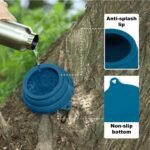 OHMO-Collapsible Dog Water Bowl Anti Tip Over No Spill from Car Movement(24oz Medium, Peacock Blue), Travel Dog Bowls, Less Splash Portable Pet Bowl for Road Trip, Cat Travel Accessories - Image 5