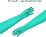 Aquarium Gloves for Fish Tank Maintenance,Shoulder Length Waterproof Gloves Long Rubber Gloves for Fish Aquarium Water Change Cleaner Dog Cat Bath and Kitchen,Large - Image 3