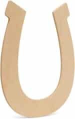 Wood Horseshoe Cutout, 16 Inches, Pack of 1, Use as Horse Birthday Party Supplies or Rustic Farmhouse Décor, by Woodpeckers - Image 4