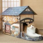 Cat Beds for Indoor Cats, Cardboard Cat House with Scratchers, Onsen Hotel, Large Sturdy Cat Furniture Condo Cave Tent, Easy to Assemble Pet Toys Accessories Stuffs, Bunny Small Animals - Image 7