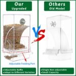 No Mess Bird Feeder Pack of 4 Automatic Parrot Water Dispenser Acrylic Adjustable Parakeet Seed Food Container Cage Accessories Drinker for Lovebirds Finches Budgies Canaries - Image 3