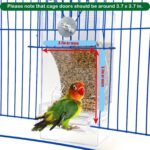 No Mess Bird Feeder Pack of 4 Automatic Parrot Water Dispenser Acrylic Adjustable Parakeet Seed Food Container Cage Accessories Drinker for Lovebirds Finches Budgies Canaries - Image 5