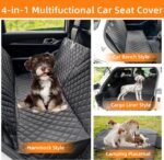 Dog Car Seat Cover for Back Seat Bench Seat Cover Waterproof Car Seat Cover for Dogs Scratch Proof Nonslip Durable Pet Dog Backseat Cover Dog Hammock for for Car Truck& SUV - Image 3