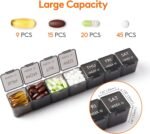 Lifewit Monthly Pill Organizer, 28 Day Pill Box, 4 Weeks One Month Pill Cases, Large Compartments Medicine Organizer for Vitamins, Fish Oils, Supplements, 2 Pack - Image 4