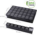 Lifewit Monthly Pill Organizer, 28 Day Pill Box, 4 Weeks One Month Pill Cases, Large Compartments Medicine Organizer for Vitamins, Fish Oils, Supplements, 2 Pack - Image 5