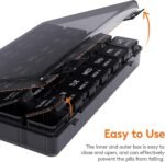 Lifewit Monthly Pill Organizer, 28 Day Pill Box, 4 Weeks One Month Pill Cases, Large Compartments Medicine Organizer for Vitamins, Fish Oils, Supplements, 2 Pack - Image 6