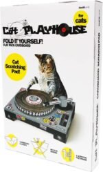 Suck UK | Cat Scratcher | Dj Cat Scratch Turntable | Cardboard Cat House | Cat Scratch Pad | Cat Scratcher House & Cat Playhouse | Novelty Interactive Cat Toys For Indoor Cats | Funny Cat Accessories - Image 8