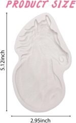 Horse Silicone Molds Horse Head Chocolate Fondant Molds Cake Baking Molds for Sugar Cake Decorating Cupcake Topper Chocolate Gum Paste Polymer Clay Candy Craft Resin - Image 3