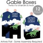 Big Dot of Happiness Kentucky Horse Derby - Treat Box Party Favors - Horse Race Party Goodie Gable Boxes - Set of 12 - Image 6