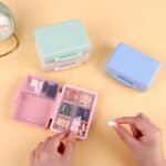 9-Grid Pill Organizer,Portable Pill Box,Large Capacity Compartments,Travel Pill Container,Medicine Dispenser,Pill Purse,Pill Case for Vitamins, Fish Oils or Supplements（Grey） - Image 8