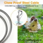 Chew Proof Dog Car Seat Belt, 2 in 1 Steel Cable Dog Car Accessories Headrest Restraint Dog Car Seatbelt for Medium Large Dogs Chewer Heavy Duty Dog Seatbelts for Cars Swivel Attach - Image 3