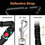 Chew Proof Dog Car Seat Belt, 2 in 1 Steel Cable Dog Car Accessories Headrest Restraint Dog Car Seatbelt for Medium Large Dogs Chewer Heavy Duty Dog Seatbelts for Cars Swivel Attach - Image 7