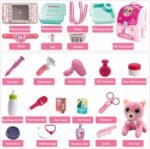 Pet Cat Carrier Backpack Toy, MAGIC4U 23PCS Pet Care Playset,Vet Clinic and Doctor Kit for Kids, Pet Veterinarian Medical Role Play Set for Boys and Girls Ages 3-6 Pink - Image 3