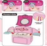 Pet Cat Carrier Backpack Toy, MAGIC4U 23PCS Pet Care Playset,Vet Clinic and Doctor Kit for Kids, Pet Veterinarian Medical Role Play Set for Boys and Girls Ages 3-6 Pink - Image 8