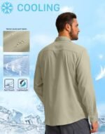 G Gradual Men's Sun Protection Fishing Shirt with Zipper Pockets Long Sleeve UPF 50+ UV Cooling Shirts for Men Hiking Travel - Image 3