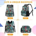 Horse Floral Backpack With Lunch Box Set, Horse Print Backpack 17 inch Horse Lover Gifts Gift for Women - Image 6