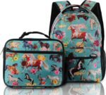 Horse Floral Backpack With Lunch Box Set, Horse Print Backpack 17 inch Horse Lover Gifts Gift for Women - Image 8