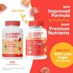 SmartyPants Kids Multivitamin Gummies - Improved Formula: Omega 3 (DHA/EPA), Vitamins D3, C, B12, B6, Vitamin A, K & Zinc, Gluten Free, Three Fruit Flavors, 60 Count (30 Day Supply) - Image 3
