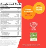 SmartyPants Kids Multivitamin Gummies - Improved Formula: Omega 3 (DHA/EPA), Vitamins D3, C, B12, B6, Vitamin A, K & Zinc, Gluten Free, Three Fruit Flavors, 60 Count (30 Day Supply) - Image 4