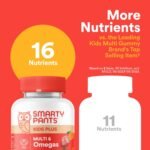 SmartyPants Kids Multivitamin Gummies - Improved Formula: Omega 3 (DHA/EPA), Vitamins D3, C, B12, B6, Vitamin A, K & Zinc, Gluten Free, Three Fruit Flavors, 60 Count (30 Day Supply) - Image 7