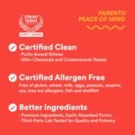 SmartyPants Kids Multivitamin Gummies - Improved Formula: Omega 3 (DHA/EPA), Vitamins D3, C, B12, B6, Vitamin A, K & Zinc, Gluten Free, Three Fruit Flavors, 60 Count (30 Day Supply) - Image 11