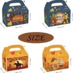 24 Pack Western Cowboy Favor Gift Boxes - Wild West Cowboy Birthday Party Supplies Decoration Horse Party Favor Goodie Bags Candy Treat Gift Box - Image 4
