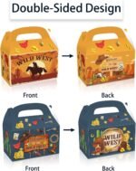 24 Pack Western Cowboy Favor Gift Boxes - Wild West Cowboy Birthday Party Supplies Decoration Horse Party Favor Goodie Bags Candy Treat Gift Box - Image 5