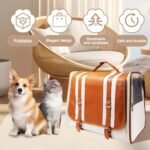 Cat Carrier Maximum Load Capacity 14KG, Cat Carrier Soft with Warm Blanket Foldable Bowl, Ventilation Design Pet Carrier for Cat, Cat Travel Carrier Suitable for Traveling, Shopping, Camping - Image 3