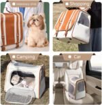 Cat Carrier Maximum Load Capacity 14KG, Cat Carrier Soft with Warm Blanket Foldable Bowl, Ventilation Design Pet Carrier for Cat, Cat Travel Carrier Suitable for Traveling, Shopping, Camping - Image 4