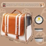Cat Carrier Maximum Load Capacity 14KG, Cat Carrier Soft with Warm Blanket Foldable Bowl, Ventilation Design Pet Carrier for Cat, Cat Travel Carrier Suitable for Traveling, Shopping, Camping - Image 8