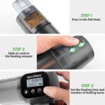Automatic Fish Feeder, Easy Setup Auto Fish Food Dispenser with USB Cable, Timed Feeder for Aquarium, Small Fish Turtle Tank, Auto Feeding on Vacation or Holidays Black - Image 5