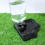 17oz Terrarium Tank Reptile Food Feeders Bowl, Water Feeder Automatic Water Dispenser Waterer Feeding Accessories, for Geckos Lizards Turtle Bearded Dragons - Black - Image 3