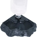 17oz Terrarium Tank Reptile Food Feeders Bowl, Water Feeder Automatic Water Dispenser Waterer Feeding Accessories, for Geckos Lizards Turtle Bearded Dragons - Black - Image 5
