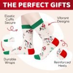 HAPPYPOP Christmas Gifts for Boys Girls - Dinosaur Horse Cow Goat Socks Xmas Stocking Stuffers with Greeting Card - Image 5