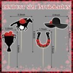 60 Pcs Derby Party Food and Appetizer Picks Animal Horse Dessert Cupcake Toppers Equestrian Theme Kentucky Horse Race Party Supplies for Birthday Party Cake Decorations - Image 3