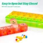 Large Monthly Pill Organizer, XL 4 Weeks Pill Box,28 Day Pill Cases Organizerd by Week,Big Compartment Pill Container with Dust-Proof,for Pills/Vitamin/Fish Oil/Supplements,by Yaklim (ROYG) - Image 7