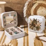 CEELGON Western Jewelry Box Case Gift Horse Print Travel Jewelry Organizer Christmas Gifts for Teen Girls Cowgirl Stuff Small Portable Travel Accessories for Women (Horse) - Image 6