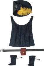 EOILFM Pet Cat Dog Puss in Boot Costume Cosplay Halloween Cute Kitten Puppy Clothes Dress up Pretend Play with Cloak Hat Belt Cape Accessories, Large, Black - Image 6