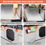 Back Seat Extender for Dogs, Large Space More Comfortable, Dog Car Seat Cover Hard Bottom Holds 400lbs, Sturdy & Waterproof Dog Hammock for Car Dog Car Bed for Car, SUV, Truck - Image 6