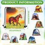 Saintrygo 30 Pcs Horse Themed Party Supplies Horse Birthday Favor Bags Horse Drawstring Bag Goodie Candy Bags - Image 4
