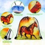 Saintrygo 30 Pcs Horse Themed Party Supplies Horse Birthday Favor Bags Horse Drawstring Bag Goodie Candy Bags - Image 5