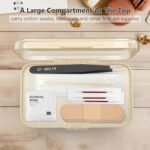 FYY Weekly Pill Organizer with Labels,8 Compartments Travel Daily Pill Case Airtight Moistureproof Large Pill Box to Hold Vitamins, Fish Oil, Supplements,Cotton Swab and Bandages-Beige - Image 4