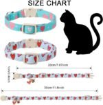 Cat Collar,2 Pack Cat Collars Breakaway with Bell, DOGWONG Safety Buckle Valentine's Day Cat Collar Blue Heart for Girl Boy Cats and Small Dogs，Adjustable 7-12 Inch,Pet Supplies Accessories - Image 4