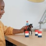 Schleich Farm World 3-Barrel Rodeo Racing Playset - Cowgirl Rodeo Racing Toy Set with Horse, Realistic Western Rodeo Farm Animal Toys and Accessories, 7-Piece Kids Toy for Boys and Girls - Image 5